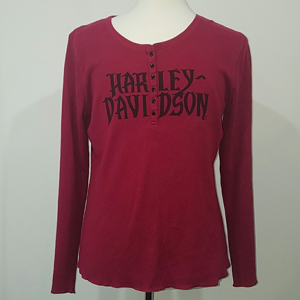Harley Davidson Thermal Long Sleeve Graphic Shirt